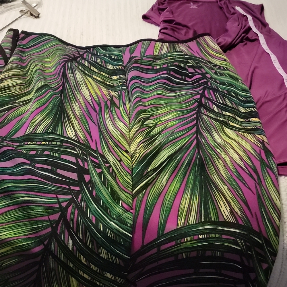 Worthington Leaf Pattern Skirt